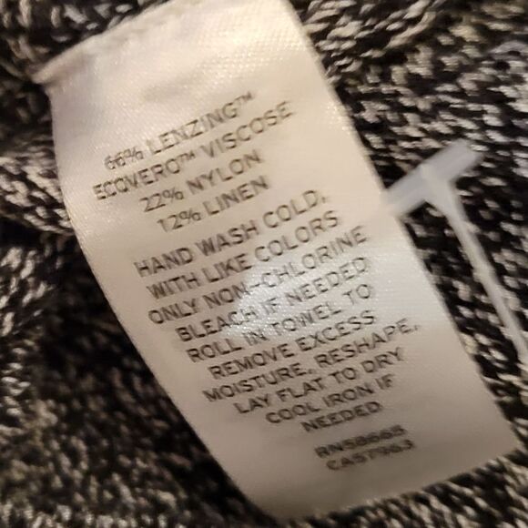 Nordstrom Pull on Wide Leg Black Heathered Women's Sweater Pant XL Pockets - Picture 4 of 5